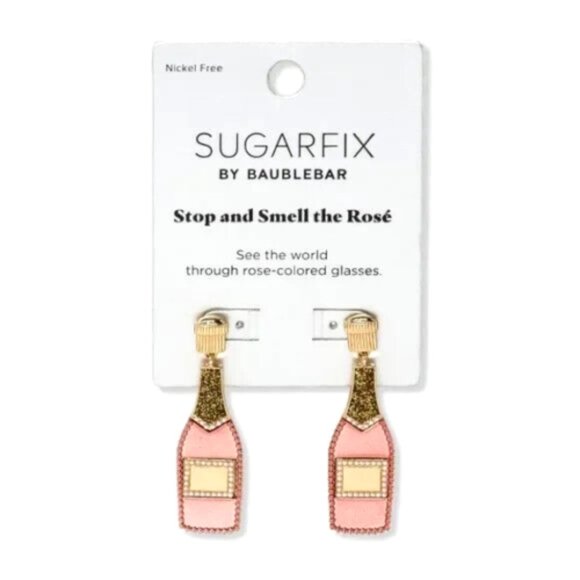 BaubleBar Jewelry - SUGAR FIX "STOP AND SMELL THE ROSE" EARRINGS (Nickel Free) ~ NEW!!!
